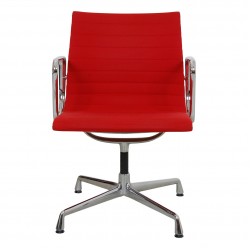 Charles Eames Ea-108 stol i rød hopsak stof