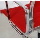 Charles Eames Ea-108 chair in red Hopsak fabric 