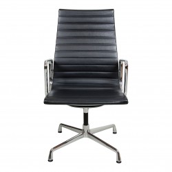 Charles Eames Ea-109 chair with black leather Charles Eames Ea-109 chair with black leather