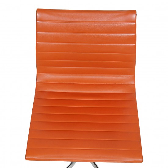 Charles Eames EA-115 office chair in cognac leather