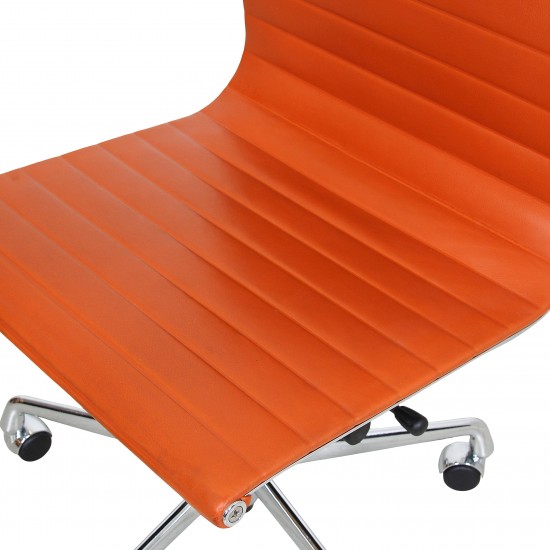 Charles Eames EA-115 office chair in cognac leather