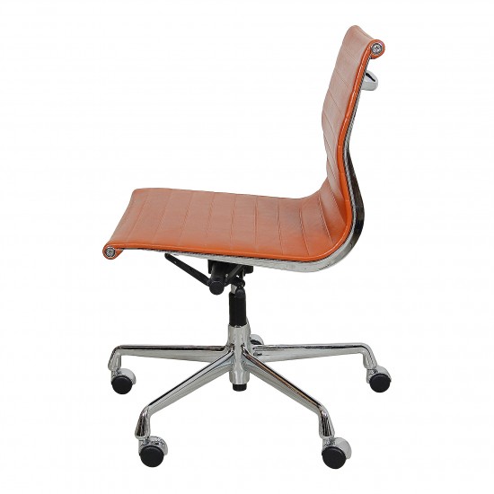 Charles Eames EA-115 office chair in cognac leather