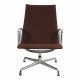 Charles Eames EA-122 chair in brown hopsak fabric and chrome