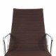 Charles Eames EA-122 chair in brown hopsak fabric and chrome