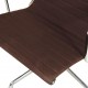 Charles Eames EA-122 chair in brown hopsak fabric and chrome