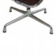 Charles Eames EA-122 chair in brown hopsak fabric and chrome