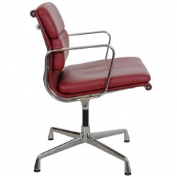 Charles Eames Ea-208 chair in dark red leather