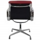 Charles Eames Ea-208 chair in dark red leather