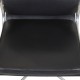 Charles Eames Ea-208 Softpad Chair with black leather and matte armrests