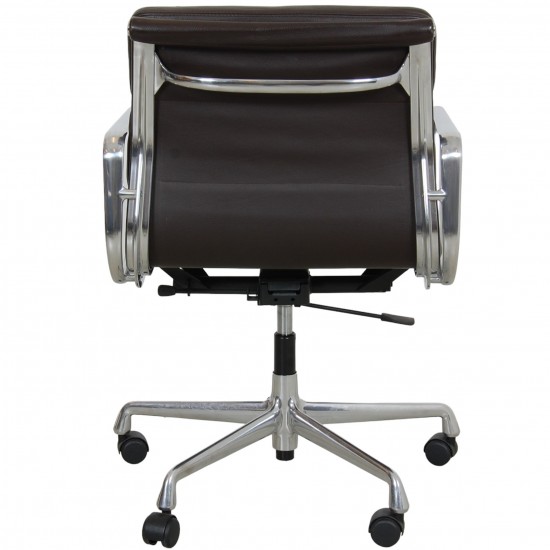 Charles Eames Ea-217 office chair in dark brown leather