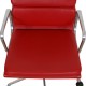 Charles Eames Ea-217 kontorstol i rødt læder