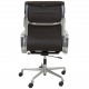 Charles Eames Ea-219 office chair in dark brown leather
