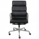 Charles Eames Ea-219 softpad office chair in black leather