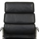 Charles Eames Ea-219 softpad office chair in black leather