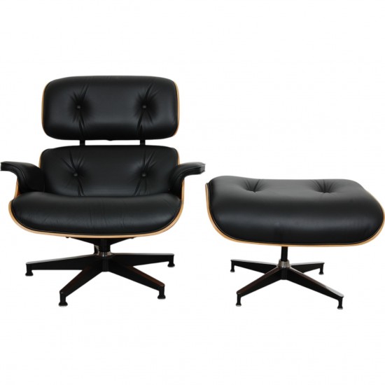 Charles Eames Lounge chair med skammel i palisander