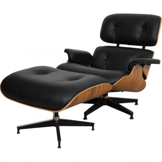 Charles Eames Lounge chair med skammel i palisander