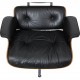 Charles Eames Lounge chair with ottoman in black leather