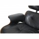 Charles Eames Lounge chair with ottoman in black leather
