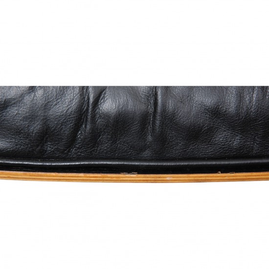 Charles Eames Lounge chair with ottoman in black leather