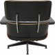 Charles Eames Lounge chair with ottoman in black leather