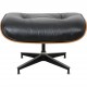 Charles Eames Lounge chair with ottoman in black leather