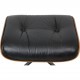 Charles Eames Lounge chair with ottoman in black leather