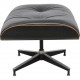 Charles Eames Lounge chair with ottoman in black leather