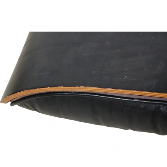 Charles Eames Lounge chair with ottoman in black leather