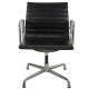 Set of 4 Charles Eames Ea-108 chairs in black leather