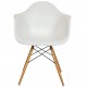 Set of 6 white Charles Eames DAW chairs