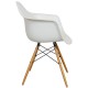 Set of 6 white Charles Eames DAW chairs