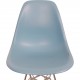 Sæt med fire blå Charles Eames DSR stole