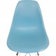 Sæt med fire blå Charles Eames DSR stole