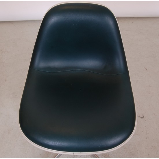Sæt Charles Eames La Fonda stole i grønt læder (4)