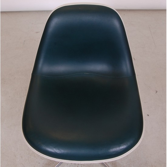 Sæt Charles Eames La Fonda stole i grønt læder (4)