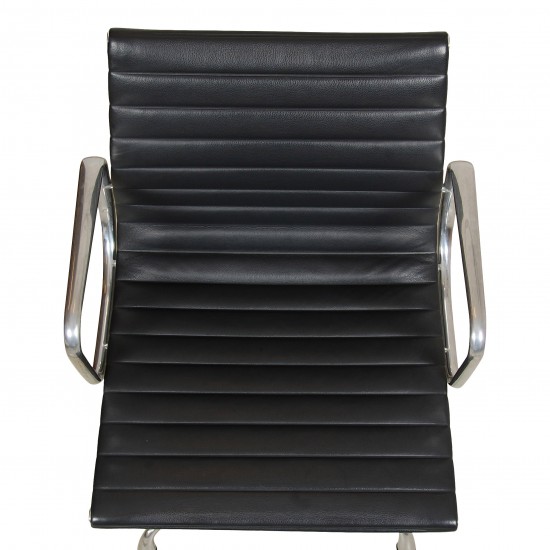 Charles Eames Ea-108 chair with dark grey leather