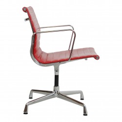 Charles Eames Ea-108 chair upholstered with red leather Charles Eames Ea-108 chair upholstered with red leather