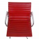 Charles Eames Ea-108 chair upholstered with red leather