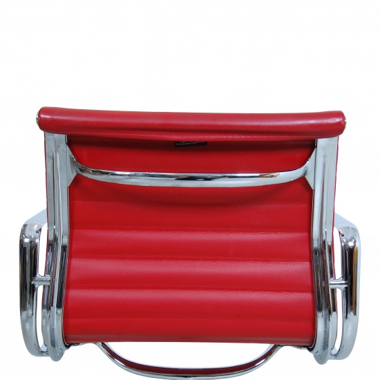 Charles Eames Ea-108 stol fuldpolstret i rødt læder