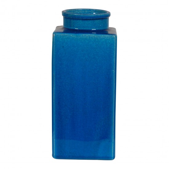 Herman Kähler blue ceramic vase H: 26,5