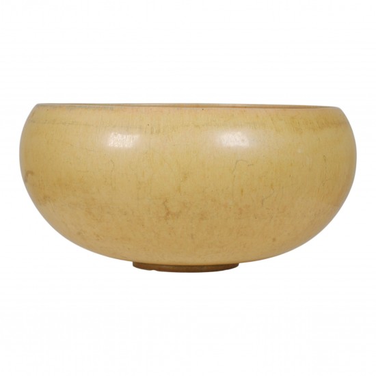 Saxbo yellow stoneware bowl H: 12