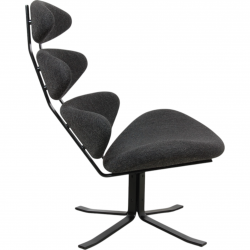 Erik Jørgensen Corna chair in Grey Hallingdal fabric