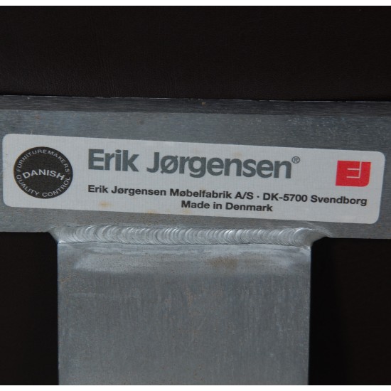 Erik Jørgensen Corona stol i brunt læder