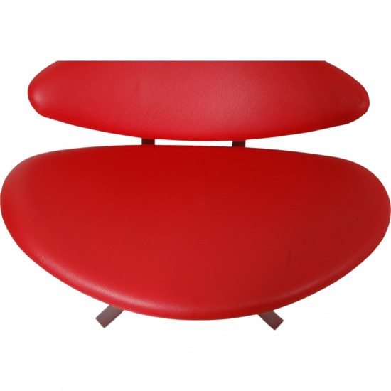 Erik Jørgensen Corona chair in red leather