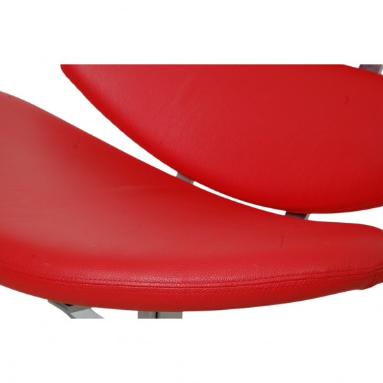 Erik Jørgensen Corona chair in red leather