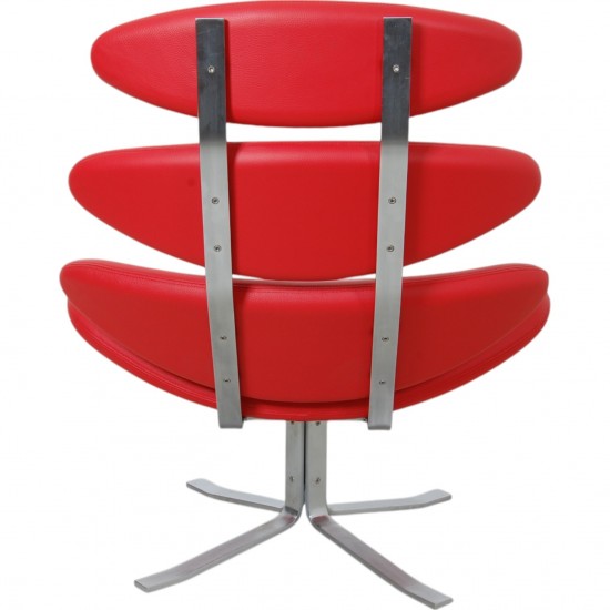 Erik Jørgensen Corona chair in red leather