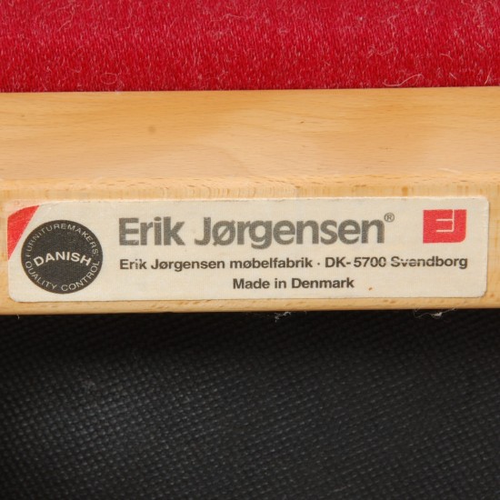 Erik Jørgensen EJ-315 3.personers sofa i rød stof