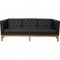 Erik Jørgensen EJ-315 3.personers sofa i nybetrukket sort bizon læder