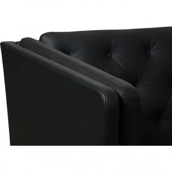 Erik Jørgensen EJ-315 3.personers sofa i nybetrukket sort bizon læder