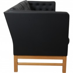 Erik Jørgensen EJ-315 3.personers sofa i nybetrukket sort bizon læder